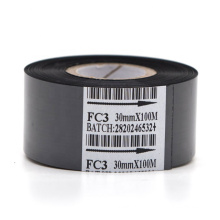 FC3 Customizable Size 30mm*122m Black Hot Coding Foil For Date Coding On Plastic, Film, Paper